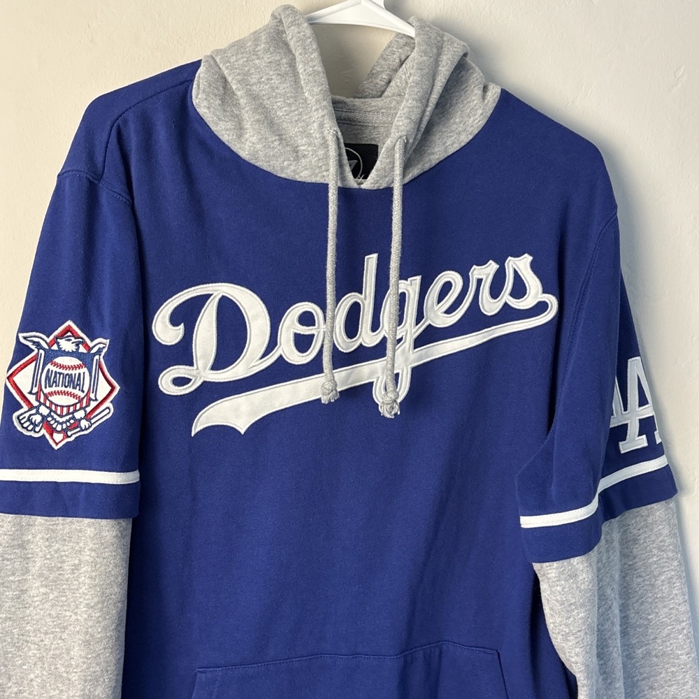 47 Brand LA Dodgers Trifecta Shortstop Pullover Hoodie Size Medium